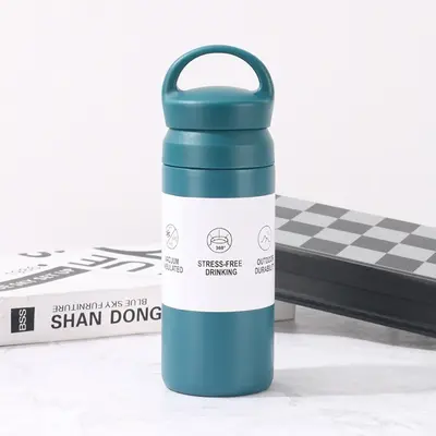 日式简约元素杯304不锈钢茶水分离保温杯原宿风真空带盖礼品水杯 - 11