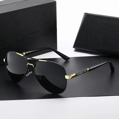 Metal Frame Polarized Photochromic Driving Sunglasses for Men