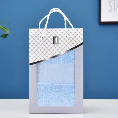 Kalınlaştırılmış saf pamuklu havlu hediye kutusu düğün hatırası toptan pamuklu reklam etkinliği hediye havlusu işlemeli logo - 7