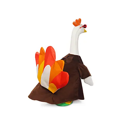 Thanksgiving Porch Goose Decoration with Changeable Costume