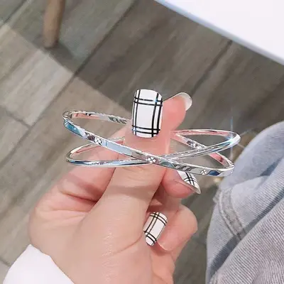 Four-leaf clover bracelet with double ring - 5