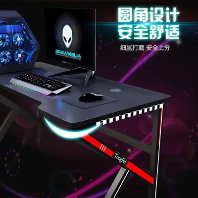 Eck-Computertisch und Gaming-Tisch, moderner minimalistischer Schreibtisch - 5