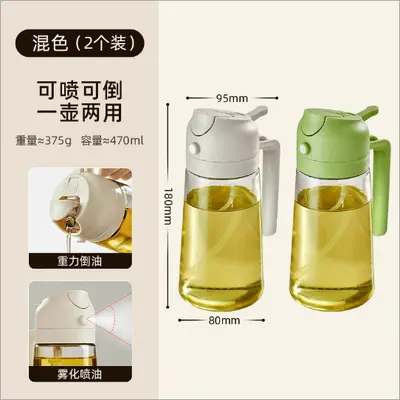 Ölsprühflasche aus Glas mit Zerstäuber und Ausgießfunktion - 10