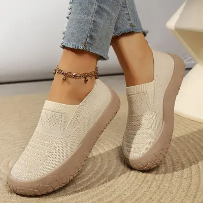 Damen-Freizeitschuhe mit dicker Sohle, leicht, rutschfest - 7