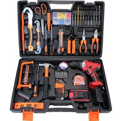 21V lithium-ion impact drill set with portable tool bag