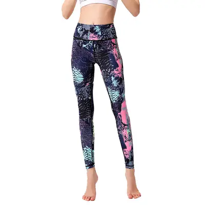 Printed Yoga Leggings, High-Waist, Butt-Lifting, High-Stretch - 6