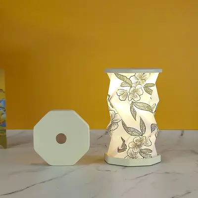 Creative Gift Mini Foldable Rotating LED Rechargeable Night Light Compact Ambiance Light Portable Cultural Creative Small Gift - 13