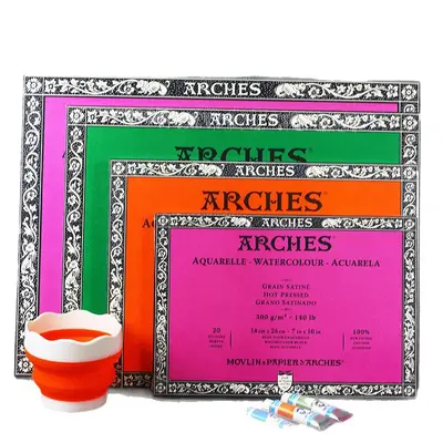 Ashi Watercolor Pad, 300g Thick Paper, Four-Side Glued, 4K Art Paper
