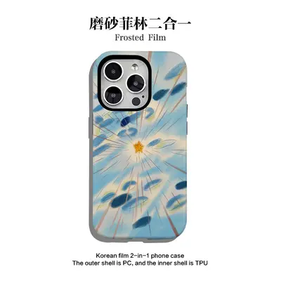 Soyut desen iki katmanlı iPhone kılıfı, 14-16 Pro Max, yumuşak sert hibrit - 7