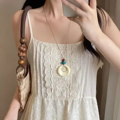 Deniz yıldızı tasarım bohem etnik stil kolye çöpleme zinciri - 9
