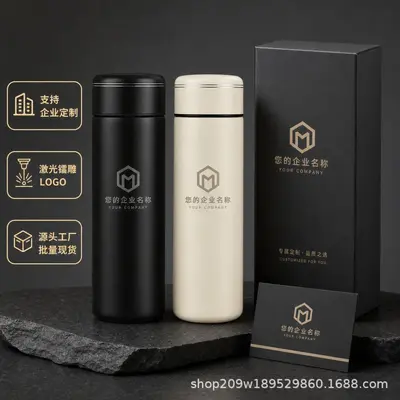Mini Temperature Display Stainless Steel Insulated Cup, Portable Pocket Size - 4