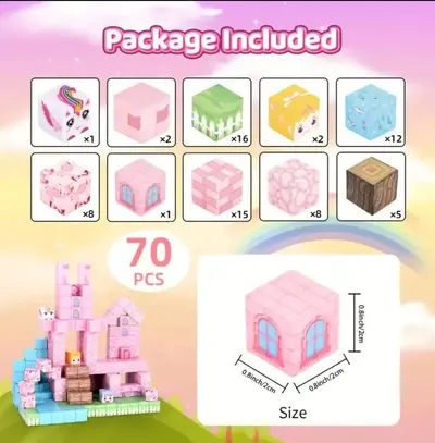 Manyetik Yapı Blokları Puzzle Çocuk Eğitici Oyuncak - 7