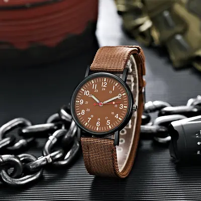 2022 New Luminous Men's Watch Men's Watch Nylon Braided Strap Casual Sports Watch Factory Wholesale