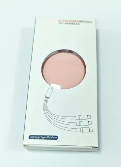 3 in 1 retractable super fast charging data cable 120w 6a in transparent ice clarity acrylic creative gift - 11