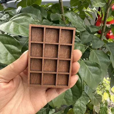 Cross-border Miniature Display Shelf Wooden Miniature Jewelry Rack Mineral Specimen Storage Decoration