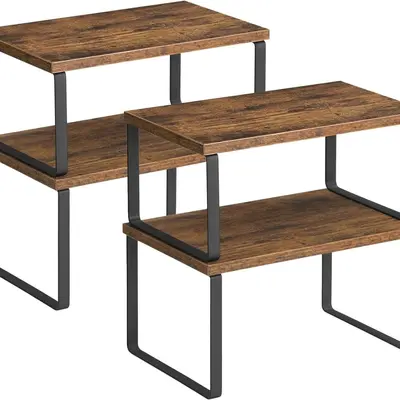 Cross-border living room storage shelf kitchen storage shelf spice rack wooden multi-purpose desktop storage shelf cabinet storage shelf - 11