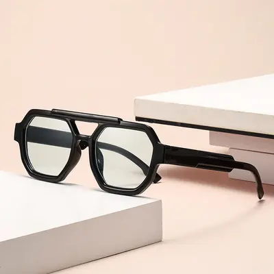 Polygon-Herren-Sonnenbrille, UV-Schutz, Vollrand - 8