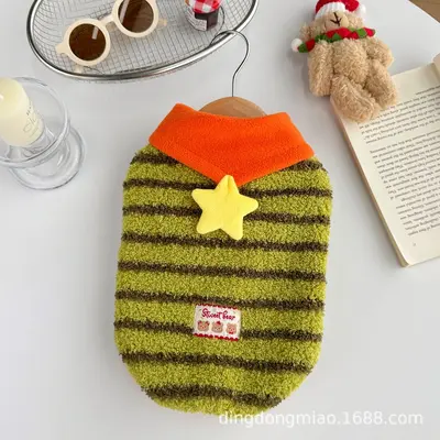 Small Dog Winter Clothing, Star Stripe Fleece Sweater - 7