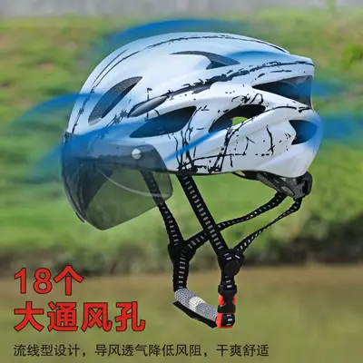Mountainbike-Helm mit Brillenhalter, Unisex, für Straße und Gelände
