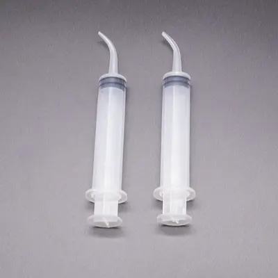 12 ml Kavisli Kafa Irrigator Ev Taşınabilir Tek Kullanımlık Diş Şırınga Diş Temizleme Ağız Sulama Aracı - 8