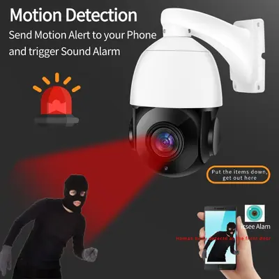 Sınır Ötesi Bestseller 8 Milyon Zoom IP PTZ Kapalı Devre Televizyon Kamerası Açık Alan HD Kızılötesi Gece Görüşü POE - 4