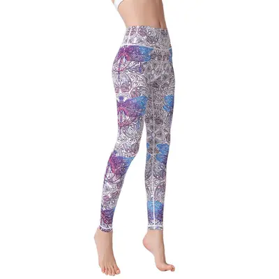 Printed Yoga Leggings, High-Waist, Butt-Lifting, High-Stretch - 9