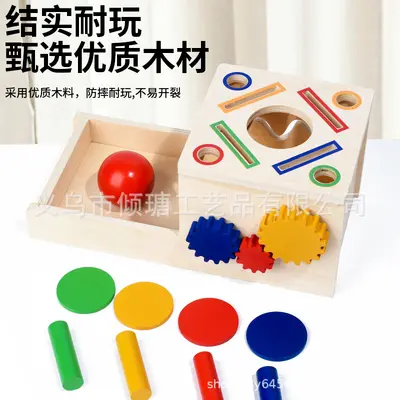 Montessori Kinder Holzspielzeug geometrische Formen Sortierspiel Erkenntnislernspielzeug