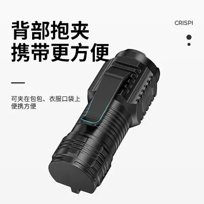Outdoor-Mini-Taschenlampe mit drei Helligkeitsstufen und Stiftclip