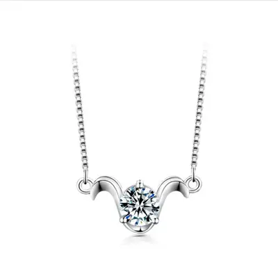 Sternzeichen-Anhänger, 925er Sterlingsilber, 1 Karat Moissanit