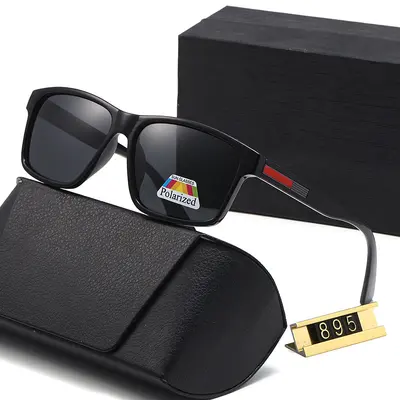 Güneş Gözlüğü Yeni Model Erkek Retro Çok Amaçlı Polarize Güneş Gözlüğü Premium Outdoor Balık Tutma Bisiklet Kare Çerçeve Güneş Gözlüğü