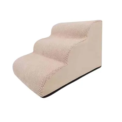 Washable Dog Stairs with Grey Sponge Steps for Small and Medium Dogs