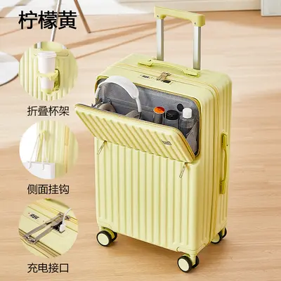 20-Inch Front-Opening Suitcase, Spinner Wheels, Combination Lock - 11