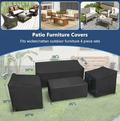 210D Oxford Fabric Outdoor Furniture Cover for Garden Table and Chairs
