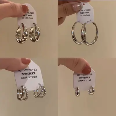 S925 Silver Hoop Earrings for Women