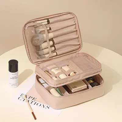 Large makeup bag, portable water-resistant - 12