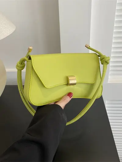 Kadın Tek Omuz Çapraz Çanta, Minimalist Baget Çanta, Sonbahar Modeli - 2