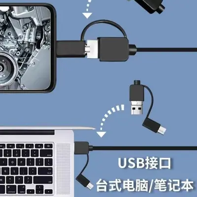 3-in-1 phone endoscope, waterproof, photo and video recording
