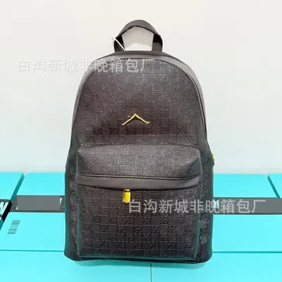 Double-Layer Checkered Large-Capacity Backpack - 8