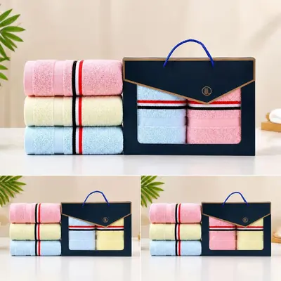 Cotton towel gift box set, 100% cotton, weddings and special occasions - 8