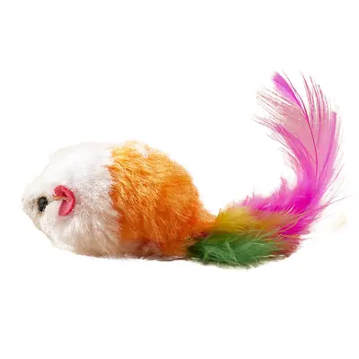Plush Mouse Ball Cat Toy with Cage Interactive Play - 5