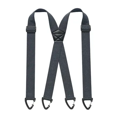 Men's Work Suspenders, 3.8 cm Wide, Adjustable, Quick-Release Hooks, 3 Clips