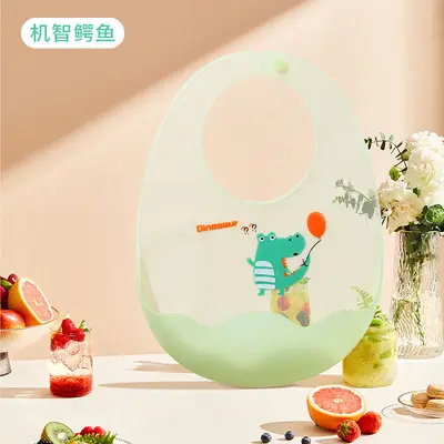 Ultra-Thin Waterproof Silicone Baby Bib, Soft and Lightweight - 8