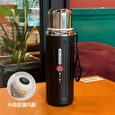 Customizable 316 Stainless Steel Insulated Cup, Large Capacity Portable Bottle - 12