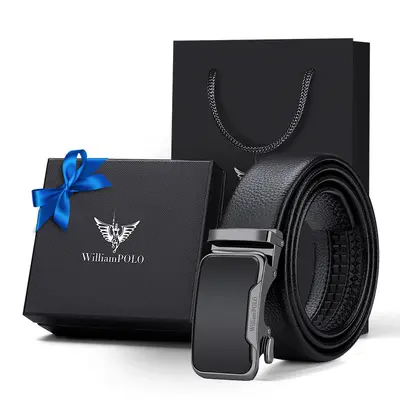 Emperor Paul men's belt top-grade genuine leather soft business simple alloy belt automatic buckle men's belt genuine - 8