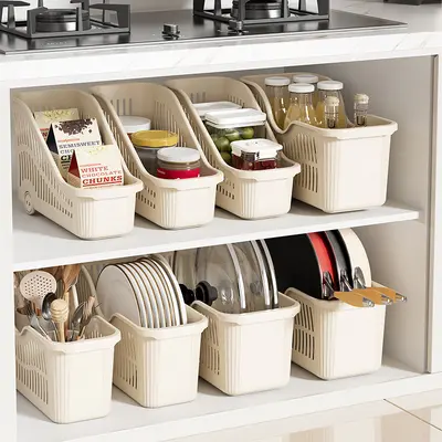 Wheeled Kitchen Storage Cabinet Large Capacity - 2