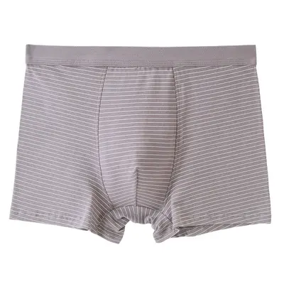 Pure Cotton Men's Seamless Breathable Boxer Briefs Plus Size Mid-High Waist - 12
