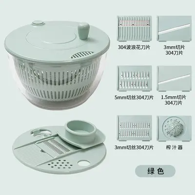 Factory direct sale multifunctional vegetable cutter, manual rotary drain basket, fruit and vegetable dryer, vegetable salad dryer - 10