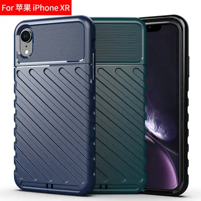 iPhone XR cep telefonu kılıfı için uygundur Apple XR cep telefonu kılıfı Thunder düşmeyi önleyici yumuşak silikon kalınlaştırılmış her şey dahil saf renk - 4
