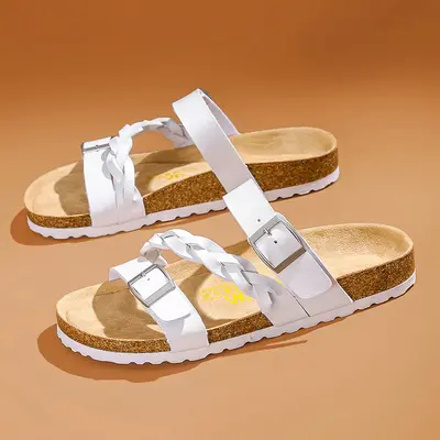 Men's Cork Flip-Flops, Thick Sole, Summer Style - 7