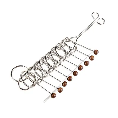 Metal Nine-Ring Brain Teaser Puzzle, Small 15.2 cm Disentangling Toy - 6